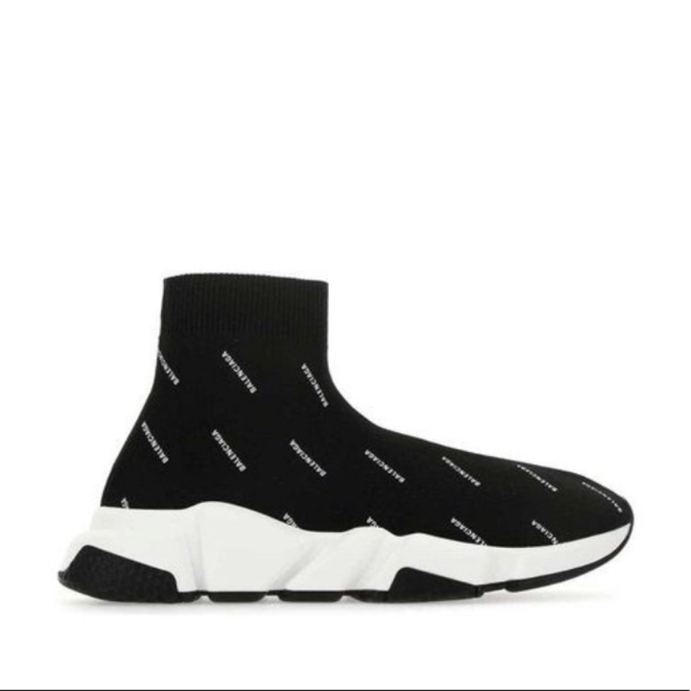 Balenciaga Women's Black Stretch Polyester Speed Sneakers